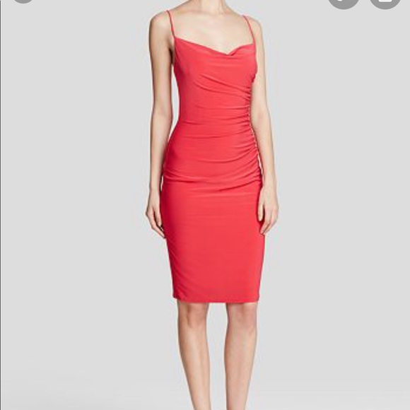 Laundry by Shelli Segal RED SATIN SLIP DRESS - Picture 2 of 10